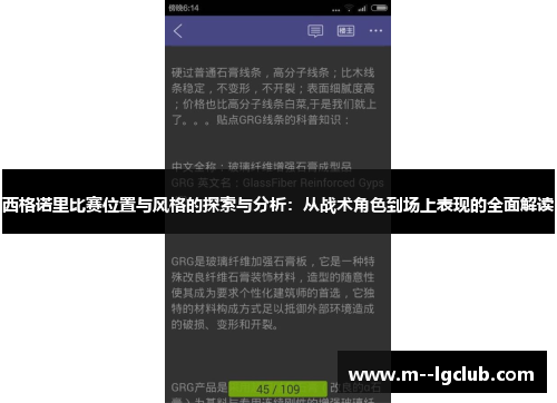 西格诺里比赛位置与风格的探索与分析：从战术角色到场上表现的全面解读